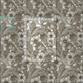 Tissu acanthus thé blanc (Carreau)