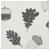 Tissu Acorns et feuille (Échantillon)