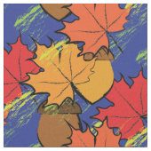 Tissu Acorns et feuille I (Fermer)