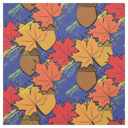 Tissu Acorns et feuille I (Échantillon)