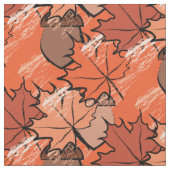 Tissu Acorns et feuille II (Fermer)