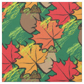 Tissu Acorns et feuille III (Fermer)
