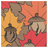 Tissu Acorns et feuille V (Fermer)