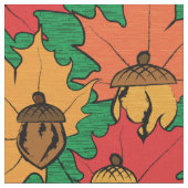 Tissu Acorns et feuille VI (Fermer)