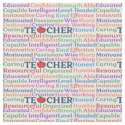Tissu Adjectif de Teacher  (Fermer)