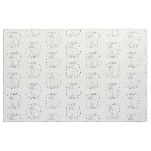 Tissu Adopter un humain (Fat Quarter)