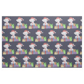 Tissu adorable bébé éléphant de Noël (Fat Quarter)