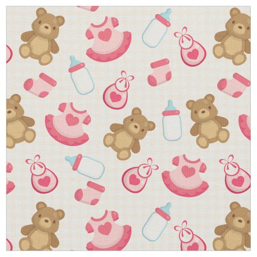 Tissu adorable bébé fille (Fermer)