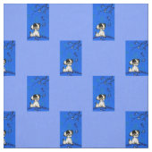 Tissu adorable chiot en automne (Échantillon)