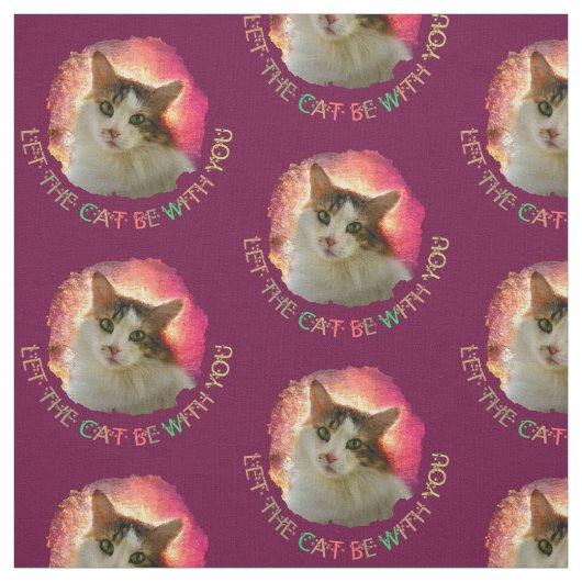 Tissu Adorable Cute Calico Chat (Échantillon)