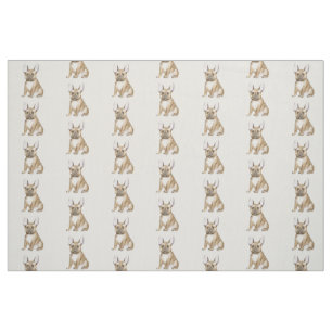 Tissu Adorable french bulldog