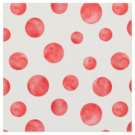 Tissu Adorable pois motif l Rouge et blanc (Fermer)