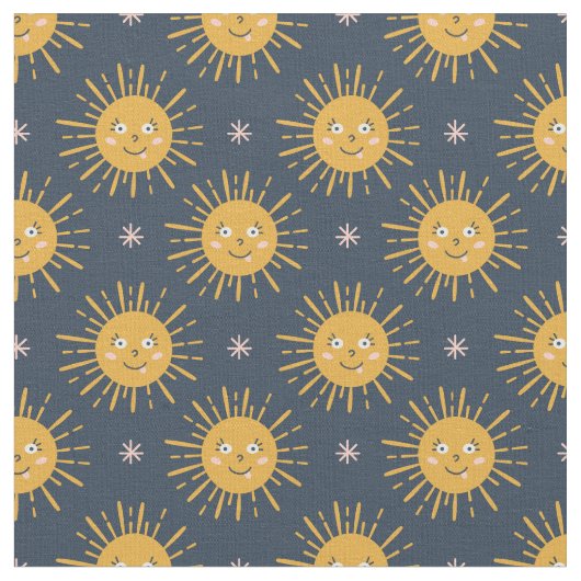 Tissu Adorable soleil heureux (Fermer)