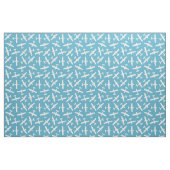 Tissu Aéronefs élégants Motif bleu rétro (Fat Quarter)