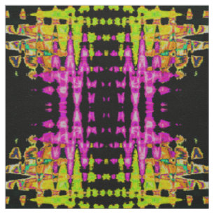Tissu Affiche d'art abstrait Neon Glitch