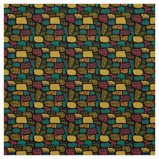 Tissu Afrique multicolore (Échantillon)