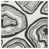Tissu Agate les tranches en noir et blanc (Fermer)