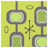 Tissu Âge de l'espace Art géométrique Chartreuse Vert (Fermer)