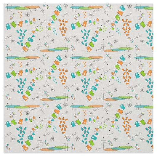 Tissu Âge Spatial Du Milieu Du Siècle Atomique  (Échantillon)