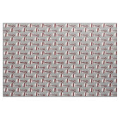 Tissu Aggie Maroon Plaid Baby Rattle sur Grey (Fat Quarter)