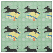 Tissu Agilité - Chien fantôme sur un saut long (Échantillon)