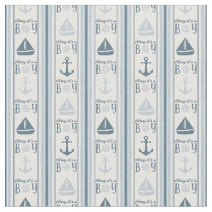 Tissu Ahoy C'est un garçon Baby shower nautique