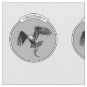 Tissu Aigle Bald avec un poisson (fermé)