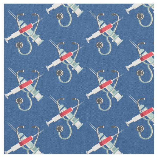 Tissu Aiguille hypodermique et stéthoscope (Fermer)