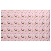 Tissu Aiguilles et perles de Pitbull rose et violet (Fat Quarter)
