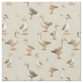 Tissu Ailes de plume : Oies blanches (fermé)