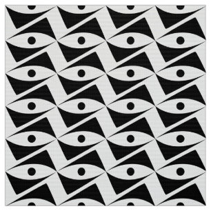 Tissu Ailes du Delta du milieu du siècle - noir et blanc