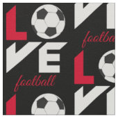 Tissu Aime le football (Détail)