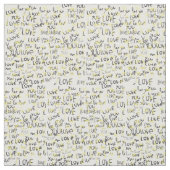 Tissu Aimer l'art texte (Échantillon)