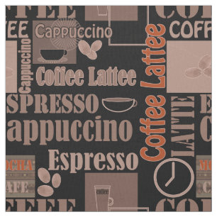 Tissu Aimer le café