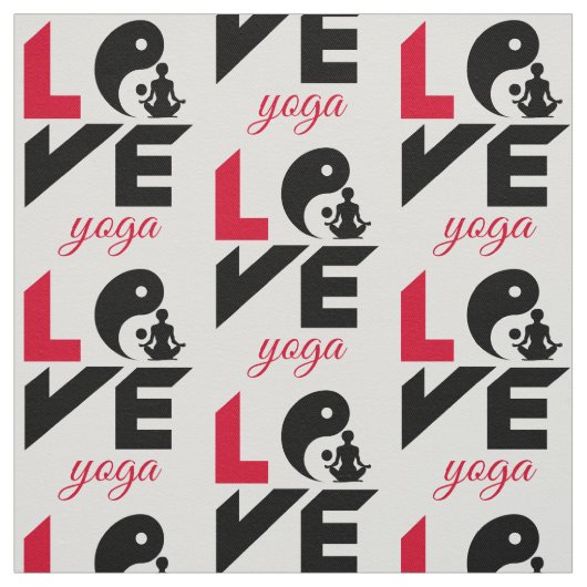 Tissu Aimer le yoga (Échantillon)