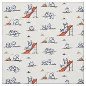 Tissu Aire de jeux Samoyens Blanc (Échantillon)