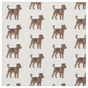 Tissu Airedale terrier dog cartoon