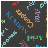 Tissu Ajouter 4 noms d'enfants ou d'animaux de compagnie (Fermer)