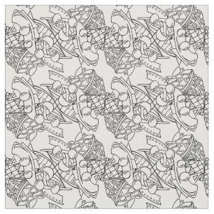 Tissu Ajoutez votre couleur me colorent la ligne BW1