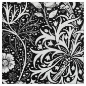 Tissu Algue de Nouveau d'art florale, noir et blanc (Fermer)