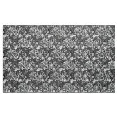 Tissu Algue de Nouveau d'art florale, noir et blanc (Yard)