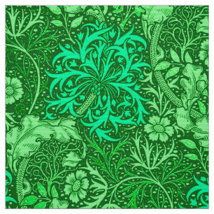 Tissu Algue de Nouveau d'art florale, vert vert