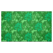 Tissu Algue de Nouveau d'art florale, vert vert (Fat Quarter)