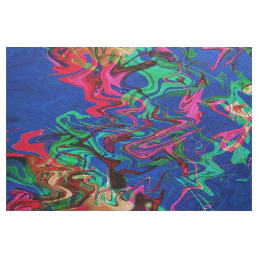 Tissu Algues psychédéliques..... (Fat Quarter)