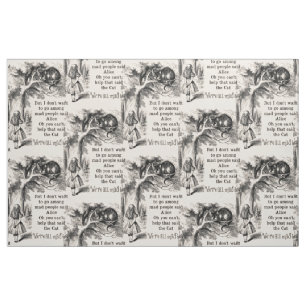 Tissu Alice au pays des merveilles ; Chat de Cheshire