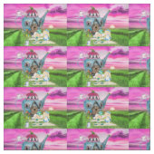 Tissu Alice au pays des merveilles sur Tea pot Arrière - (Échantillon)