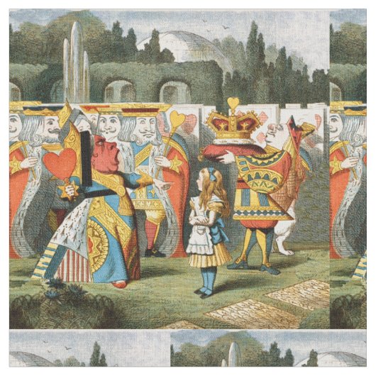 Tissu Alice Aventures Merveilleux Reine de Cœur (Fermer)
