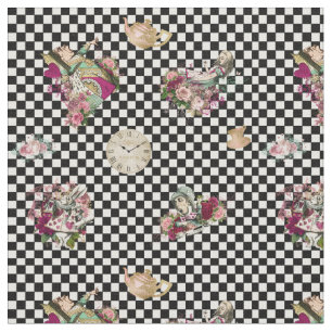 Tissu Alice en caractères du pays des merveilles sur