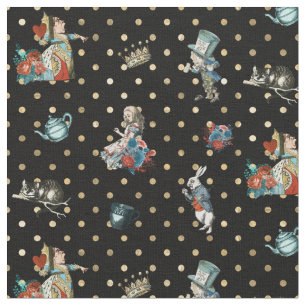 Tissu Alice en caractères du pays des merveilles sur le