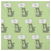 Tissu Aligator de crocodile drôle avec dessin animé (Échantillon)